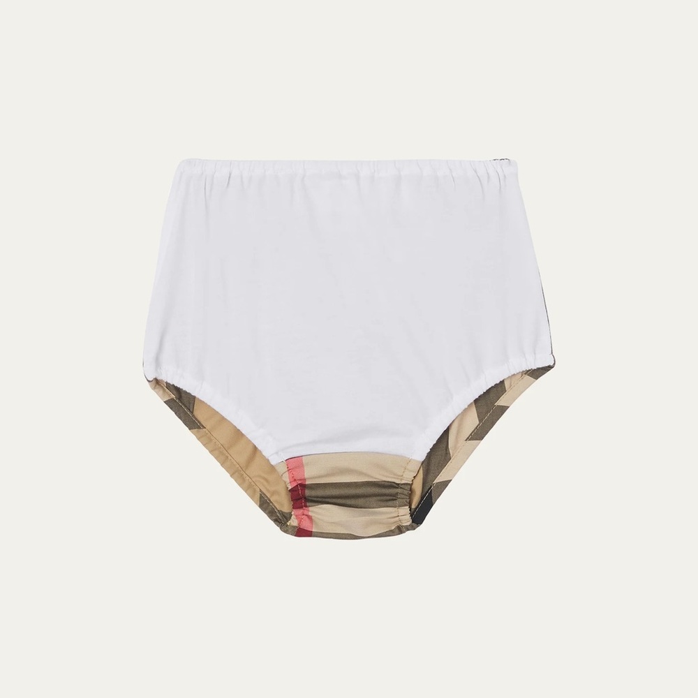 Burberry White and Tan Diaper Cover - Picture 3 of 9